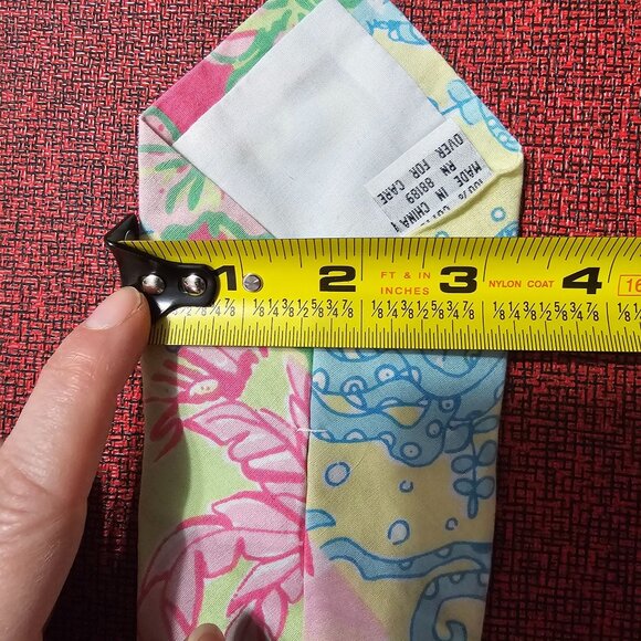 VTG Y2K Lilly Pulitzer Patchwork Tie Floral & Oceanic Print White Label Preppy - Picture 9 of 9